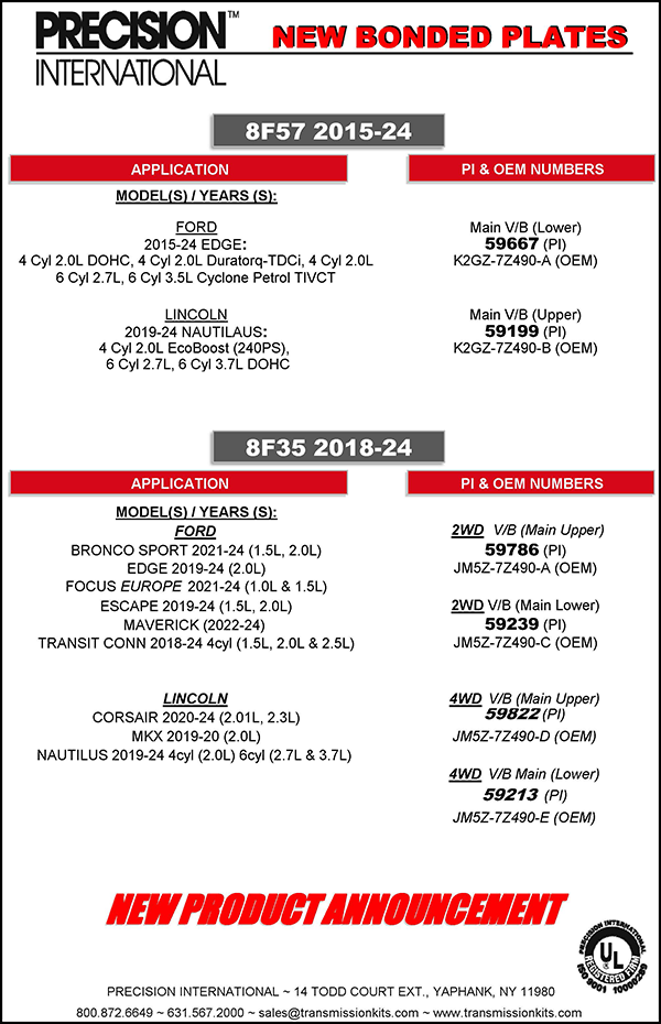 New Bonded Plates Available!