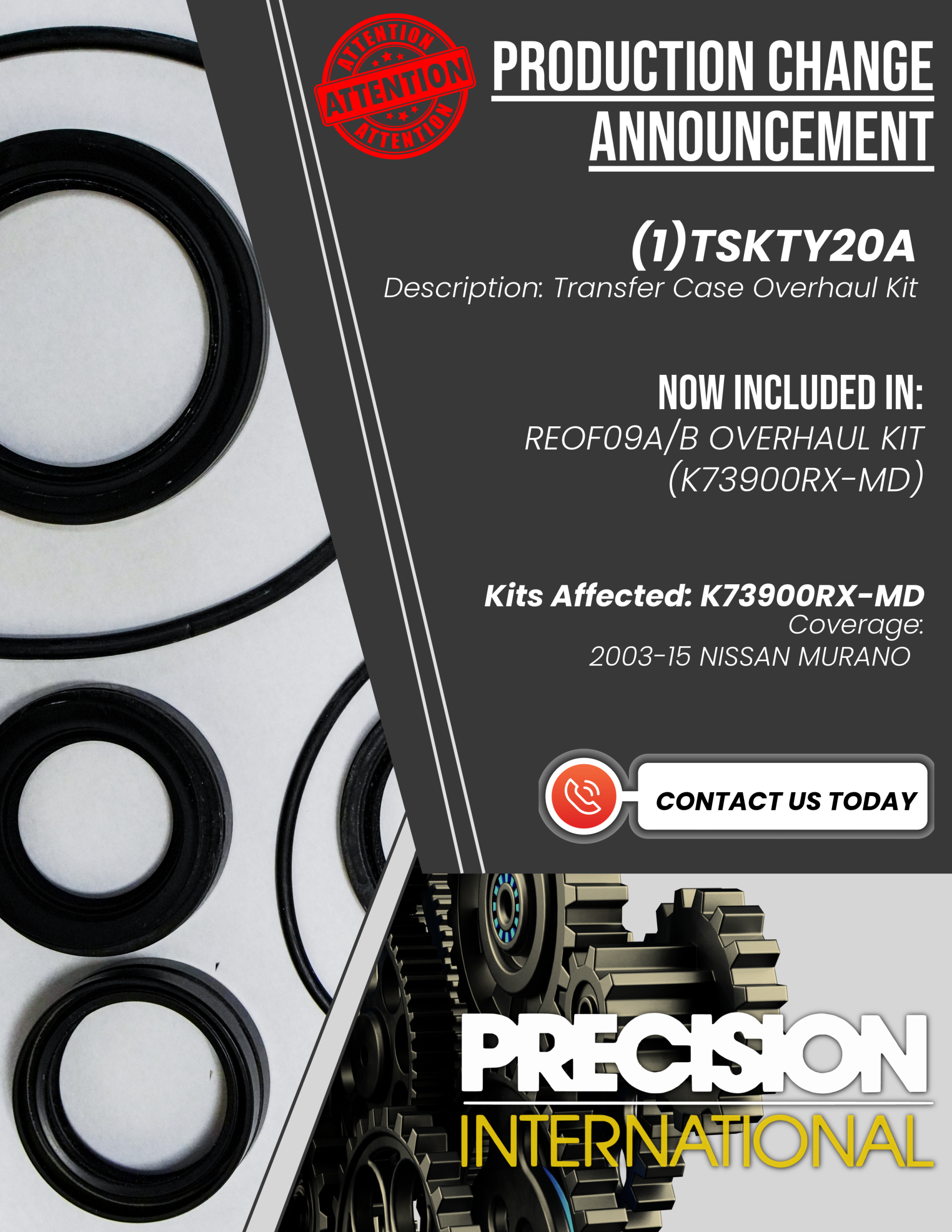 Tranfer Case Kits Now Included.